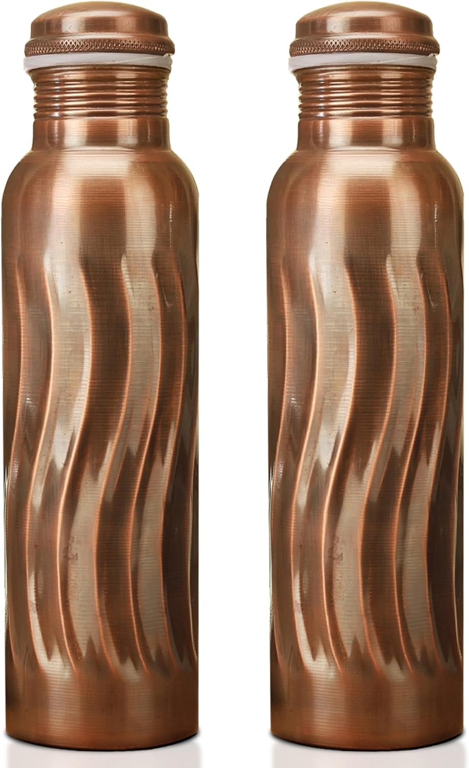 Ayurvedic & Herbal Wellness Kits - Antique Copper Water Bottles 1000ml (Pack
