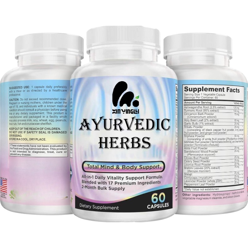 60 capsules of Ayurvedic herba - đánh giá và giá Ayurvedic & Herbal Wellness Kits